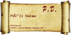 Páll Dalma névjegykártya